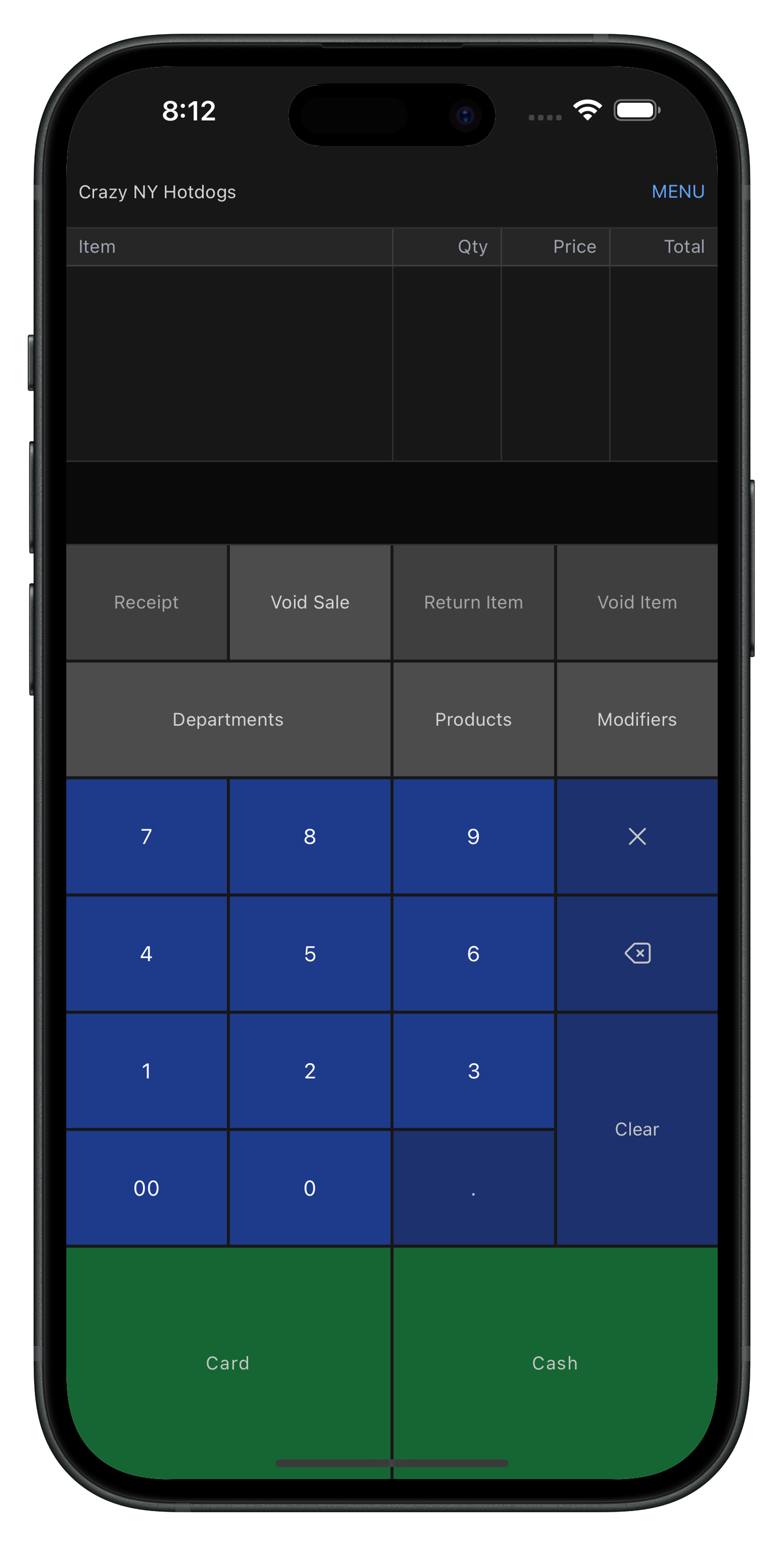 iPhone Cash Register Screenshot